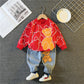 New Spring Autumn Baby Girl Clothes Children Boys Fashion Cartoon T-Shirt Pants 2Pcs/Sets Toddler Sports Costume Kids Tracksuits