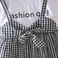 Retro Modern Baby Girl Clothing 0-3Y Casual Toddler Dress Plaid Fake Party Birthday Dress For Girls Between 6-24 Months