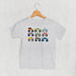 Colorful Monster Truck Doodle Graphic T-Shirt for Kids