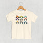 Colorful Monster Truck Doodle Graphic T-Shirt for Kids