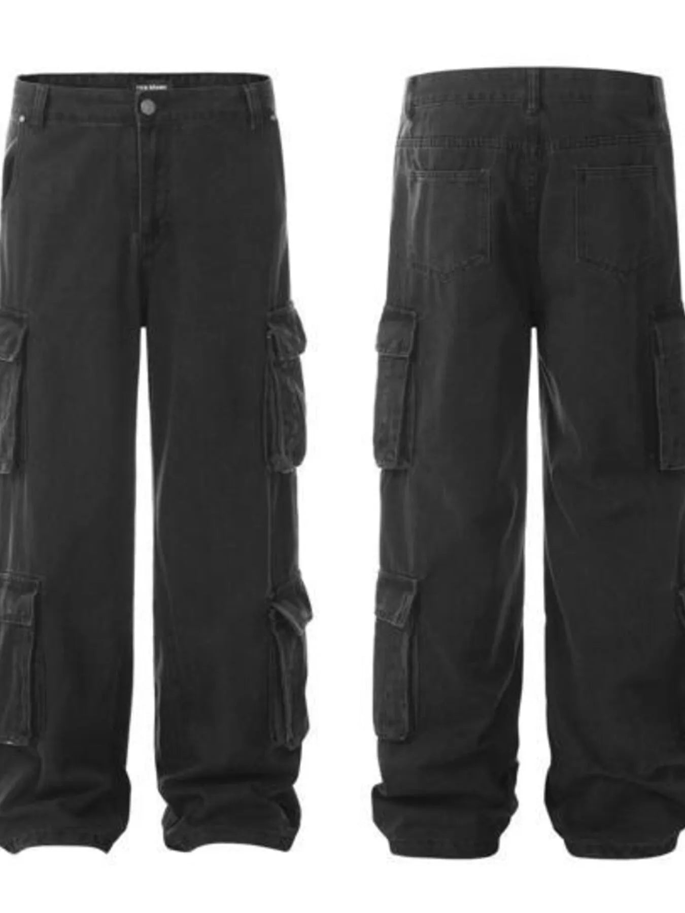Men's Multi-Pocket Cargo Jeans for Casual Utility Style