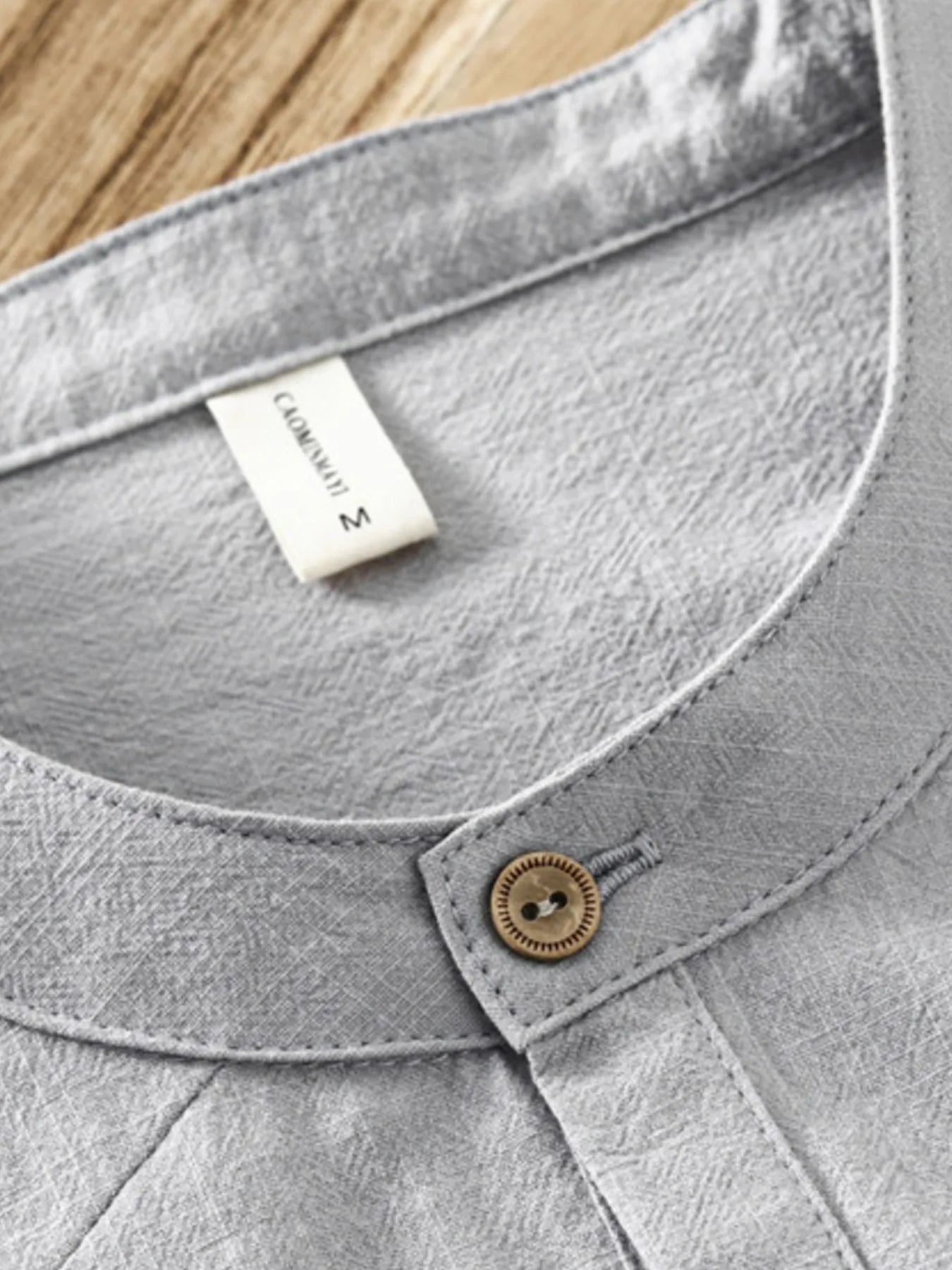 Men's Plus Size Short Sleeve Button Detail Shirt