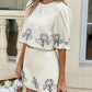 Floral Half Sleeve Top and Skirt Two-Piece Set