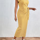 Striped Tie Waist Midi Dress Casual Women's Fashion