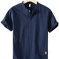 Men's Plus Size Short Sleeve Button Detail Shirt