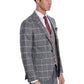 Checked Beige Vested Slim Fit Grey Men's Suit Wessi