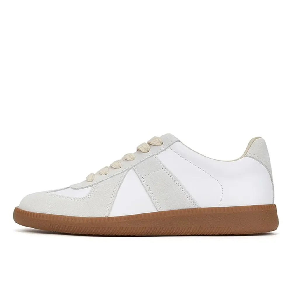 Contrast Round Toe Flats Casual Everyday Sneakers for Women