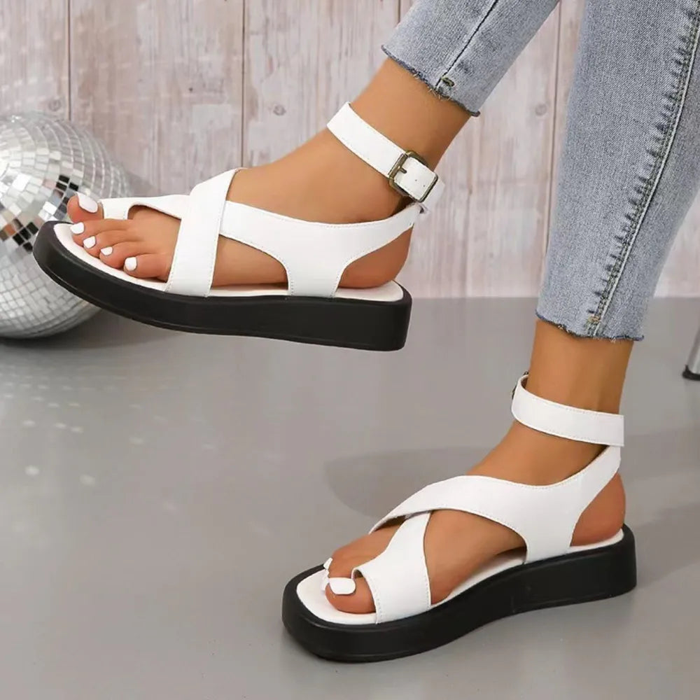 Crisscross Open Toe Platform Sandals for Everyday Style Comfort