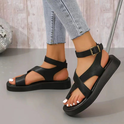 Crisscross Open Toe Platform Sandals for Everyday Style Comfort