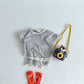 Breathable Stripes Homewear Short Sleeve Shorts Outwear Children's Clothing