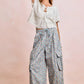BiBi Front Bow Tie Detail Pointelle Knit Top