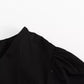 Ruffled Hem Ruched Puff Sleeve Mini Dress Women