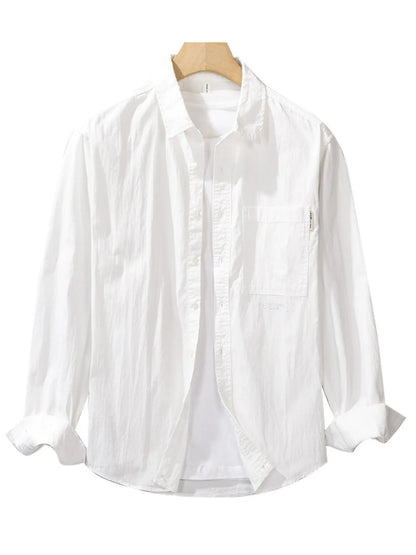 Men's Plus Size Button Up Long Sleeve Shirt