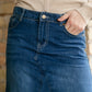 Jennifer A-Line Long Denim Skirt for Everyday Style