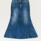 Jennifer A-Line Long Denim Skirt for Everyday Style