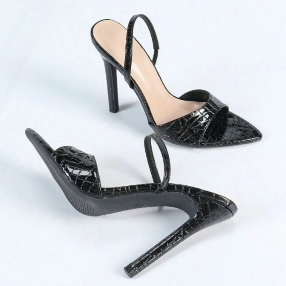 Open Toe Stiletto Sandals for Elegant Evening Wear