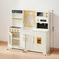 Tiny Land Wooden Play Kitchen Cream Pretend Cooking Set
