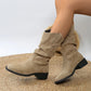 Pleated Pull-On Western Cowboy Boots for Everyday Fashion