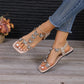 Rhinestone Butterfly Flat Sandals for Stylish Everyday Comfort