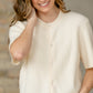 Short Sleeve Button Knit Cardigan Sweater