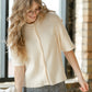 Short Sleeve Button Knit Cardigan Sweater