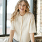 Short Sleeve Button Knit Cardigan Sweater