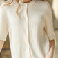 Short Sleeve Button Knit Cardigan Sweater